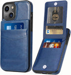 Entronix Case Compatible with iPhone 15 Plus - [6 Slot Card Holder] Slim Leather Wallet