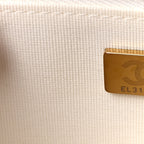 Lambskin Quilted Resin CC Mini Flap Bag White Black