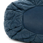 Iridescent Calfskin Quilted Large In The Mix Tote Navy