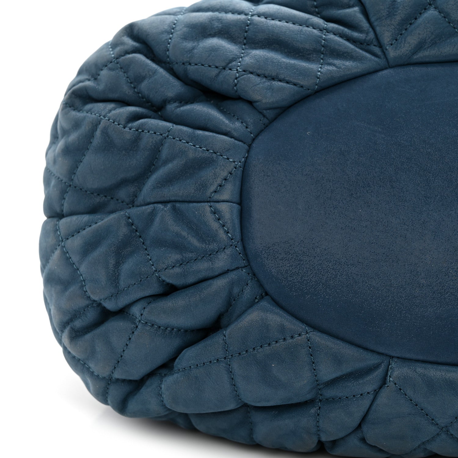 Iridescent Calfskin Quilted Large In The Mix Tote Navy