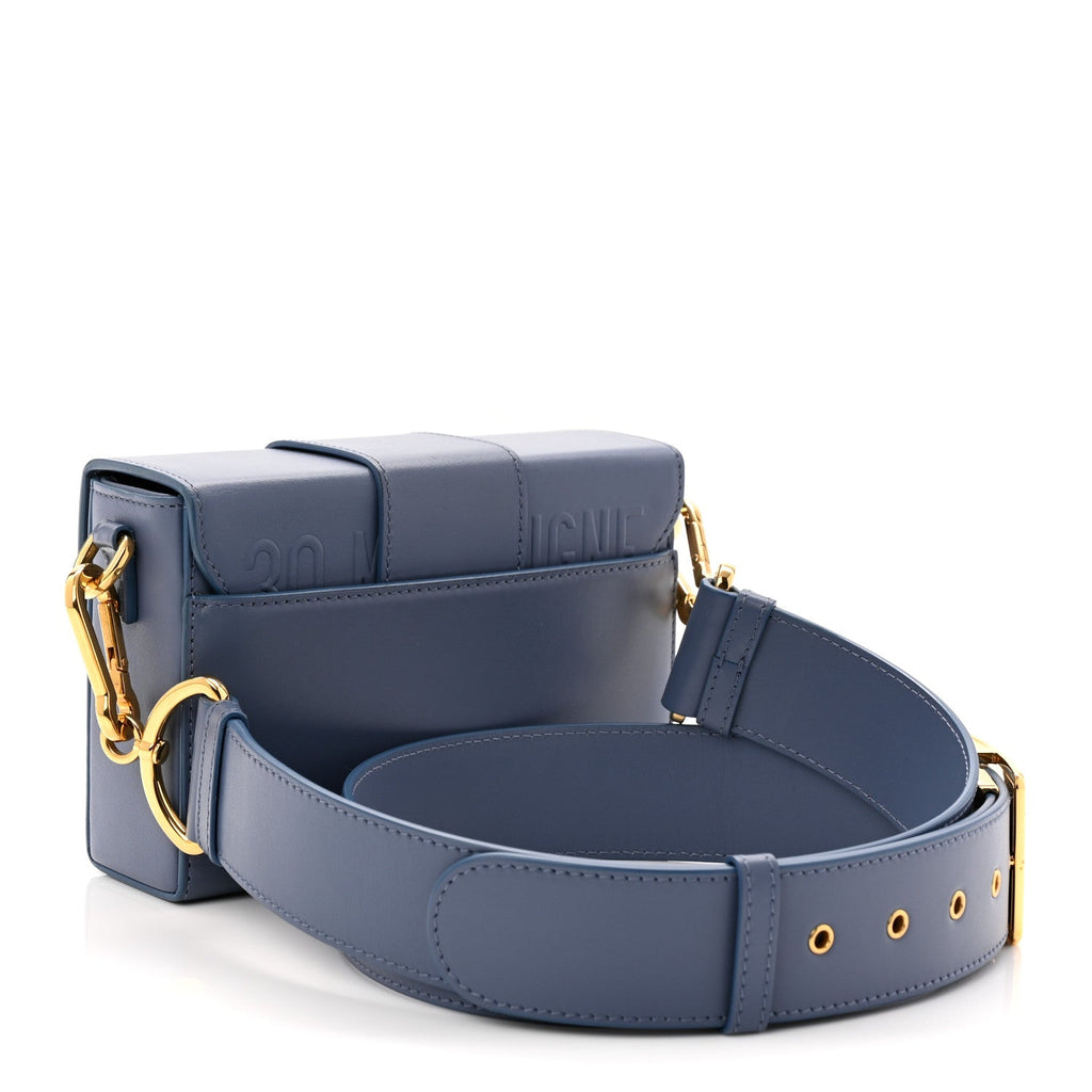 Box Calfskin 30 Montaigne Box Bag Blue