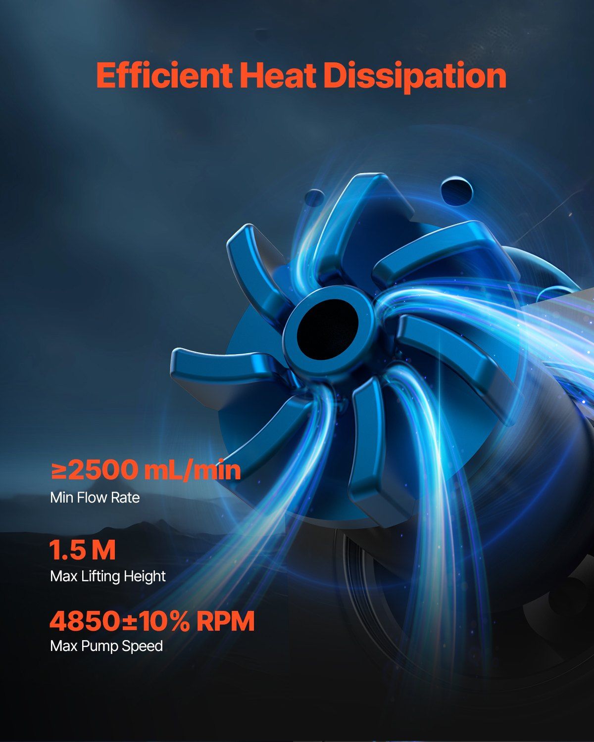 CPU Liquid Cooler AIO CPU Water Cooler with ARGB Light & 120 mm PWN Fans