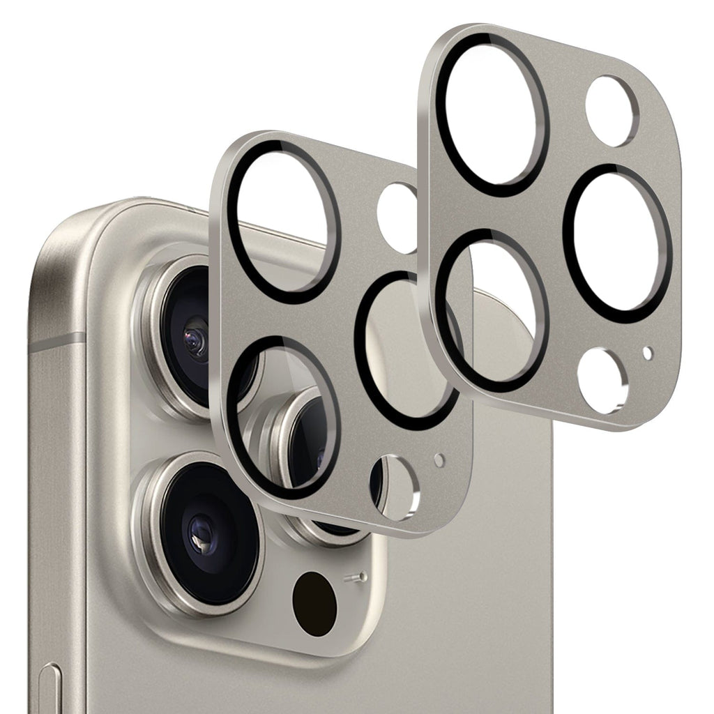 SAHARA - ZeroDamage HD Ultra-Clear Glass Camera Lens Protector (2-Pack) - iPhone 15 Pro and Pro Max