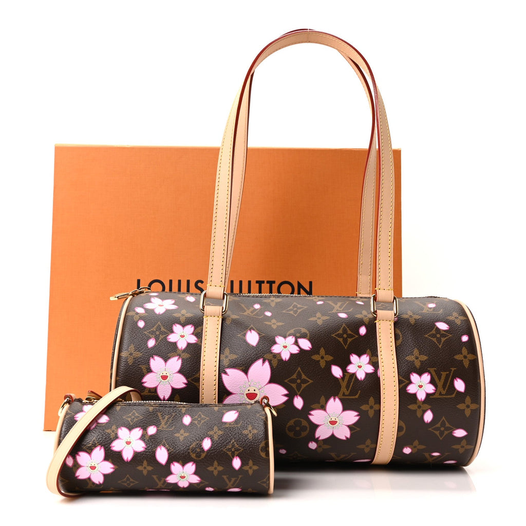 LV X TM Monogram Cherry Blossom Papillon Sakura Brown