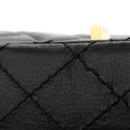 Aged Calfskin Quilted 2.55 Reissue 225 Flap Black