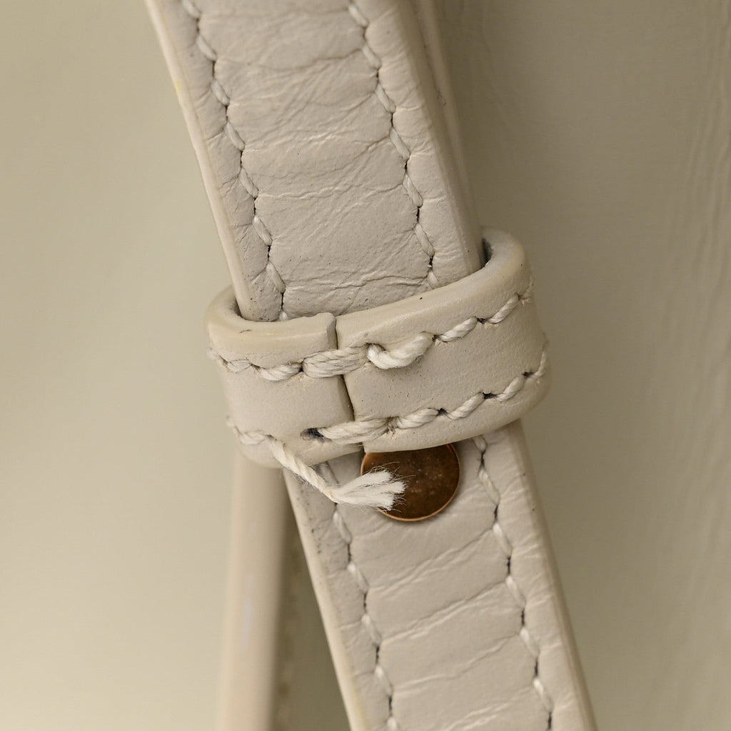 Smooth Calfskin Medium Classic Monogram Cassandra Top Handle Crema Soft Rouge Legion