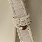 Smooth Calfskin Medium Classic Monogram Cassandra Top Handle Crema Soft Rouge Legion