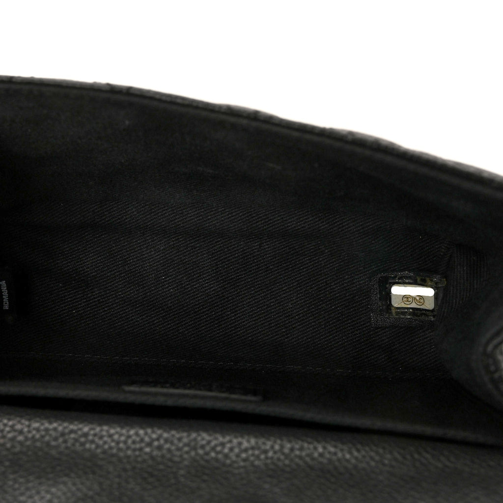 Grained Calfskin Quilted 2.55 Reissue Flap Belt Bag Clutch Black