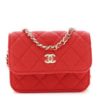 Jersey Quilted Micro Mini Flap Red