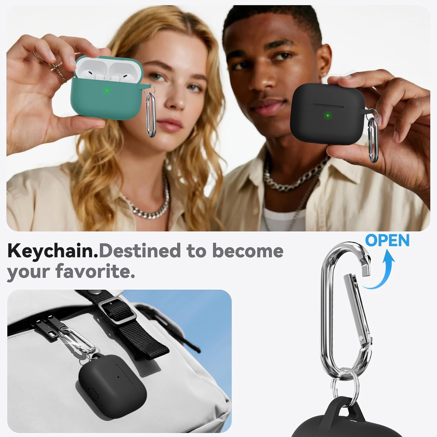 Entronix Case Compatible with AirPods Pro 3rd Gen - Soft-Touch Liquid Silicone
