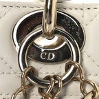 Lambskin Cannage Mini Lady Dior White