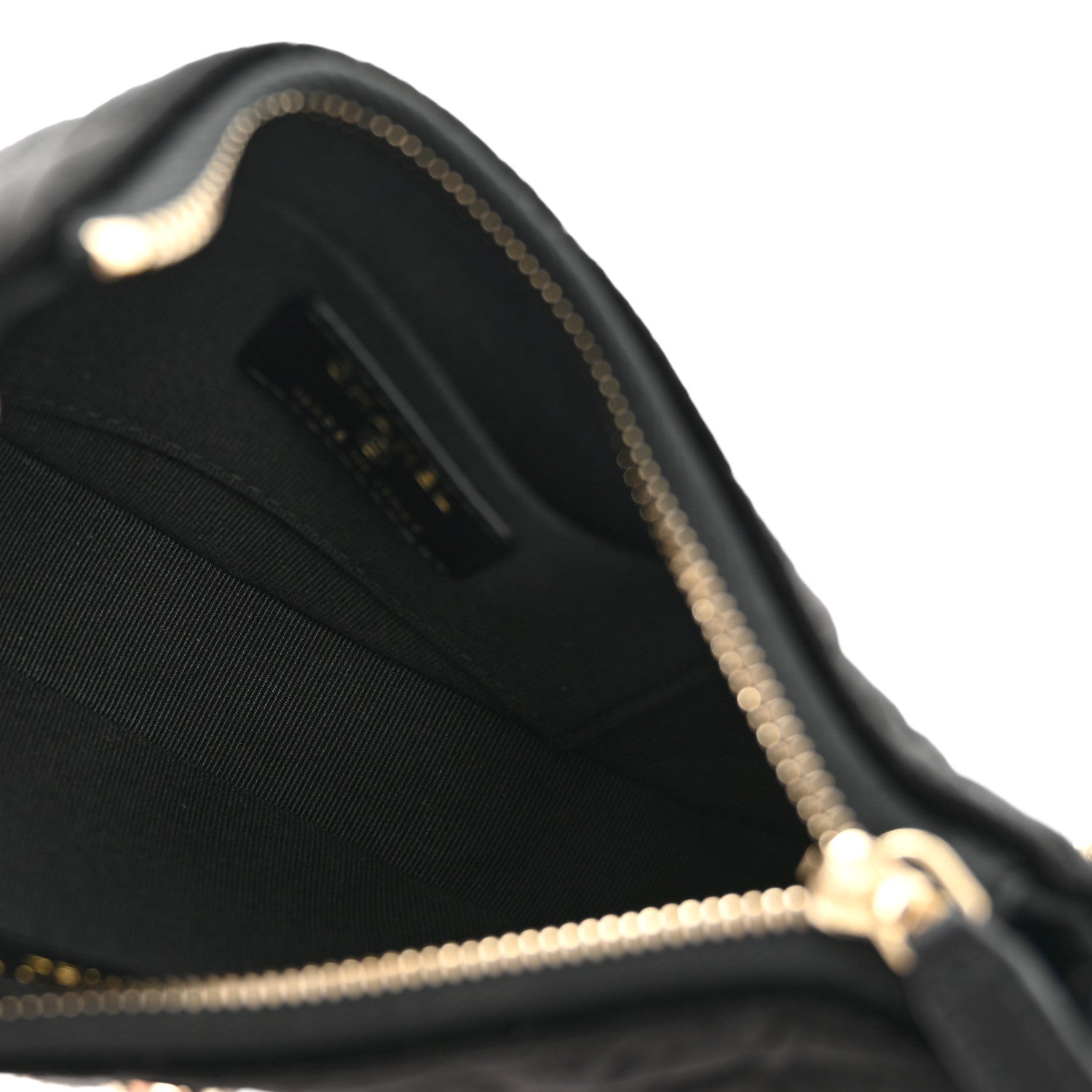 Velvet Crystal Quilted Chain Hobo Black