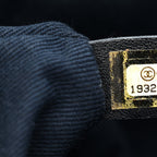Iridescent Calfskin Triple Stitched Medium Flap Navy