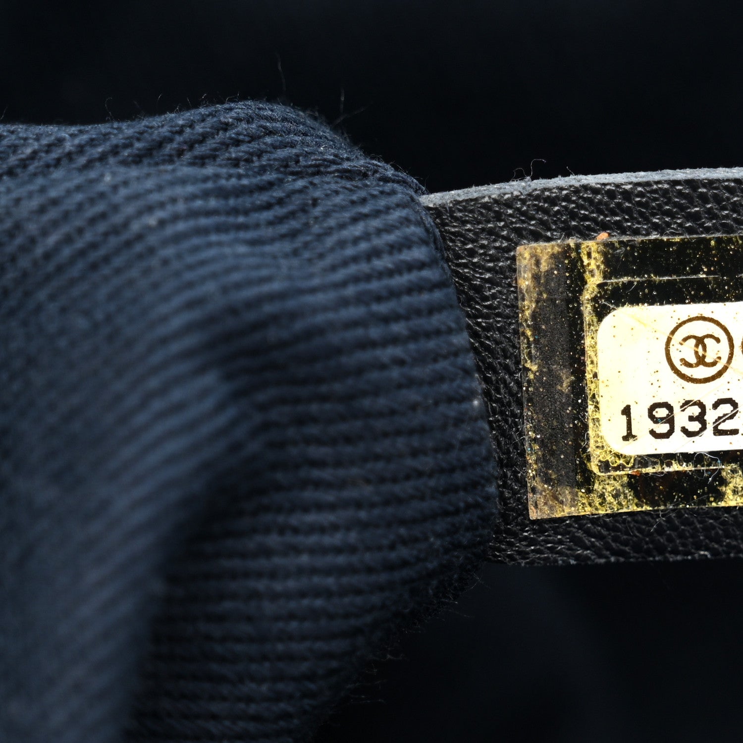 Iridescent Calfskin Triple Stitched Medium Flap Navy