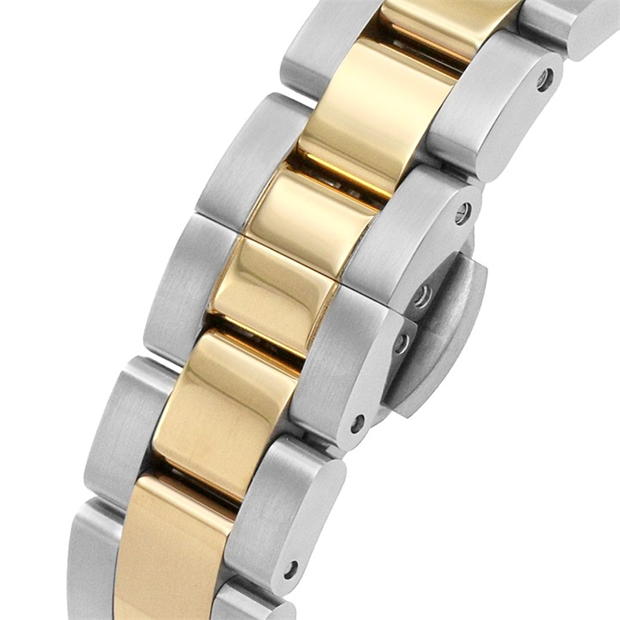 Daniel Wellington Ladies Two-Tone Iconic Link Lumine Watch