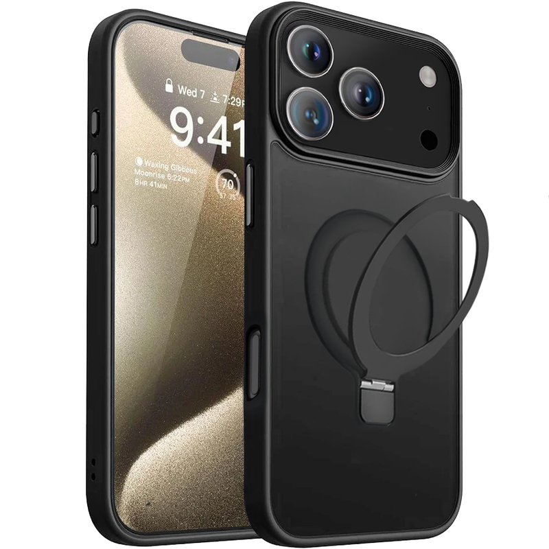 Entronix [Magnetic] Case Compatible with iPhone 17 Pro - Translucent Frosted Matte Gripstand
