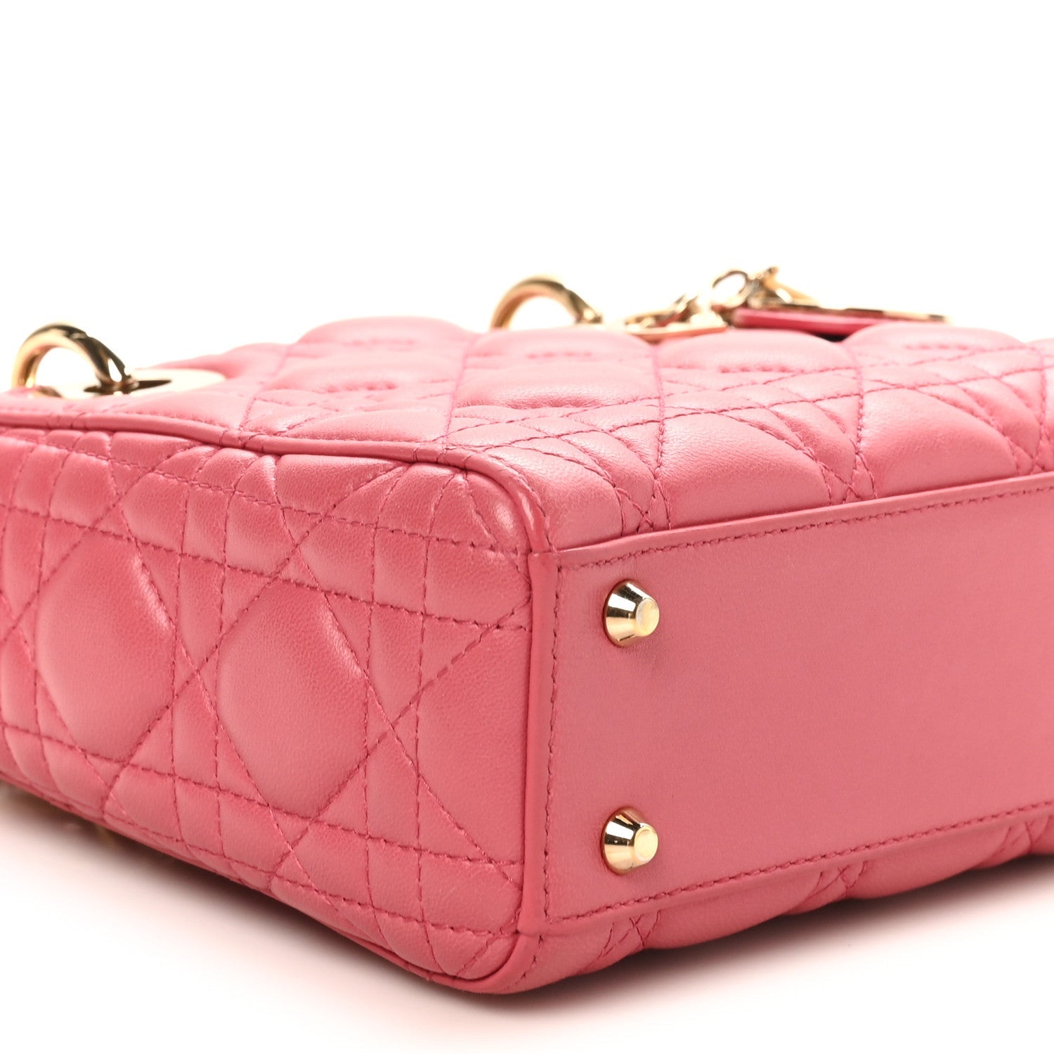Lambskin Cannage Mini Lady Dior Pink