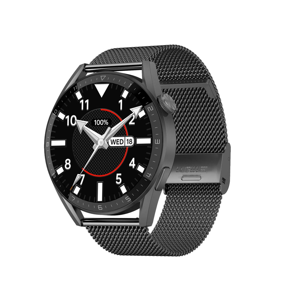 gt3 smart watch 1.36 large screen AI voice nfc access control Alipay collection and payment live broadcast supply -Silver brown belt+tape