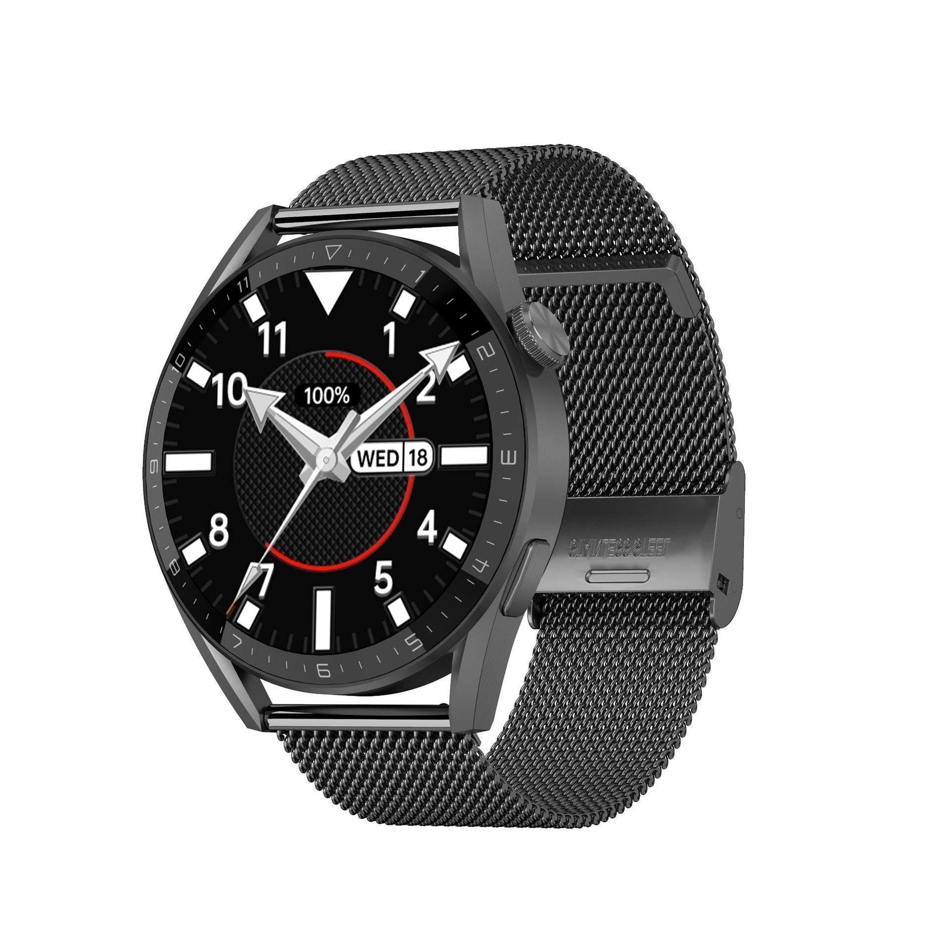 gt3 smart watch 1.36 large screen AI voice nfc access control Alipay collection and payment live broadcast supply -Silver brown belt+tape
