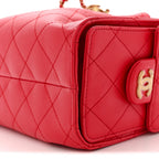 Caviar Quilted Mini Chanel 25 Handbag Red