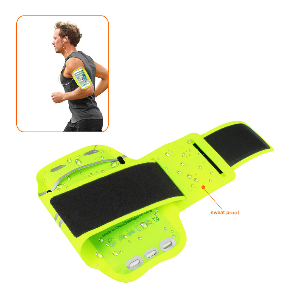Reiko Running Sports Armband For Iphone 7/ 6/ 6S Or 5 Inches Device In Green (5X5 Inches)