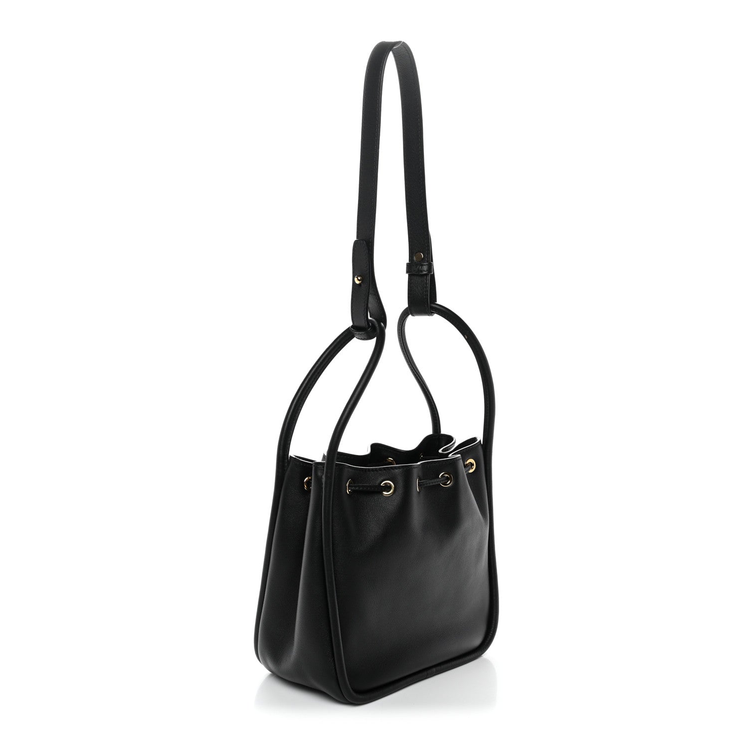 Soft Calfskin Mini Darling Bucket Bag Black
