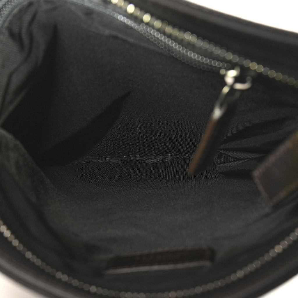 Stamped Calfskin Crossbody Bag Brown