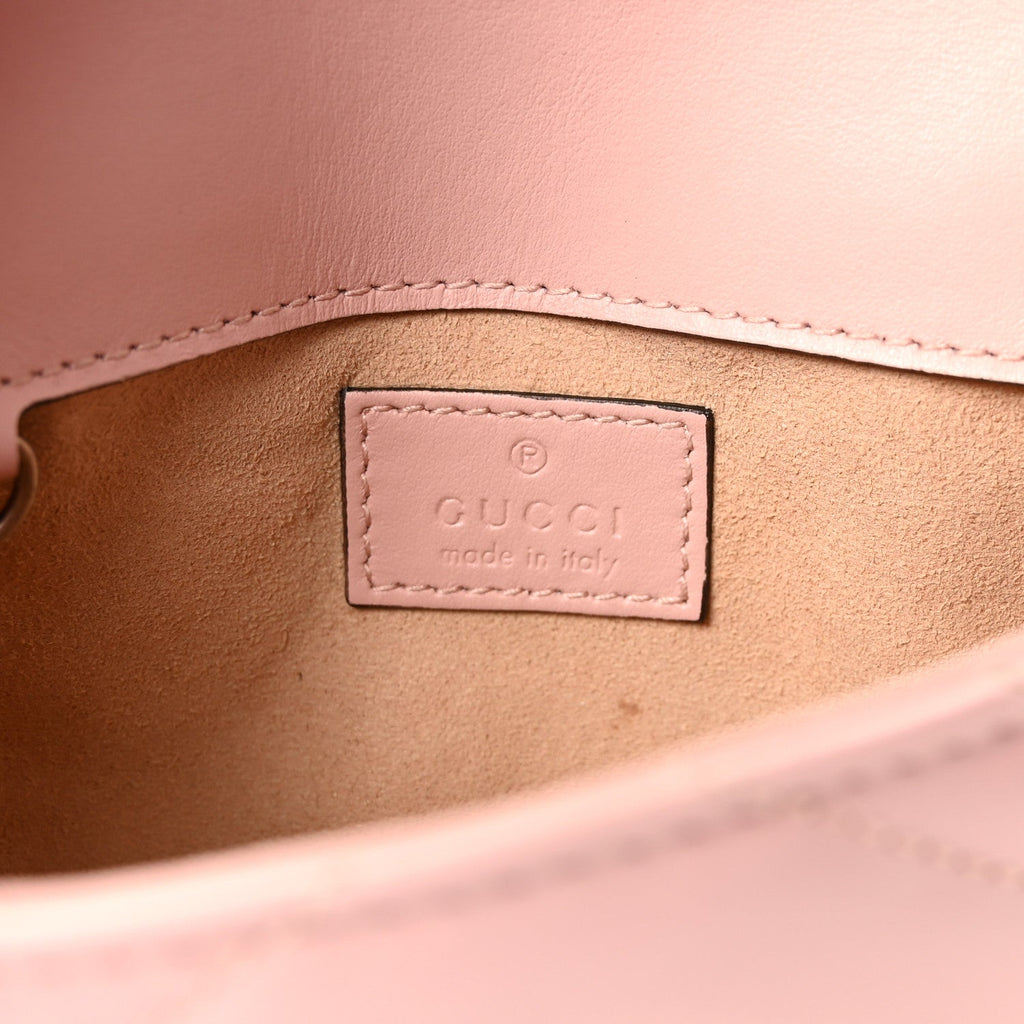 Calfskin Matelasse Monochrome GG Marmont Chain Belt Bag Perfect Pink