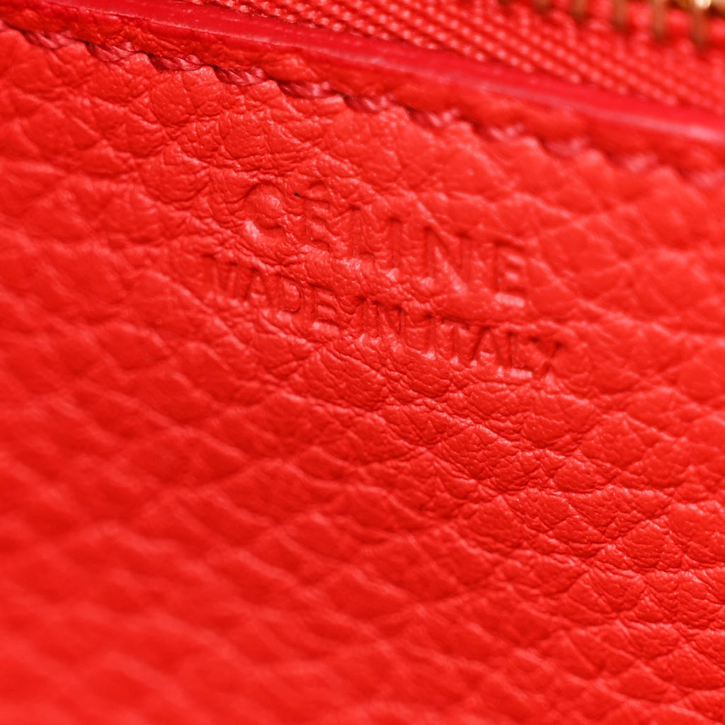 Crisped Calfskin Small Tie Knot Tote Vermillion