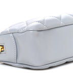 Lambskin Quilted Mini Camera Case  Grey