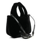 Padded Velvet Mini Bag Black