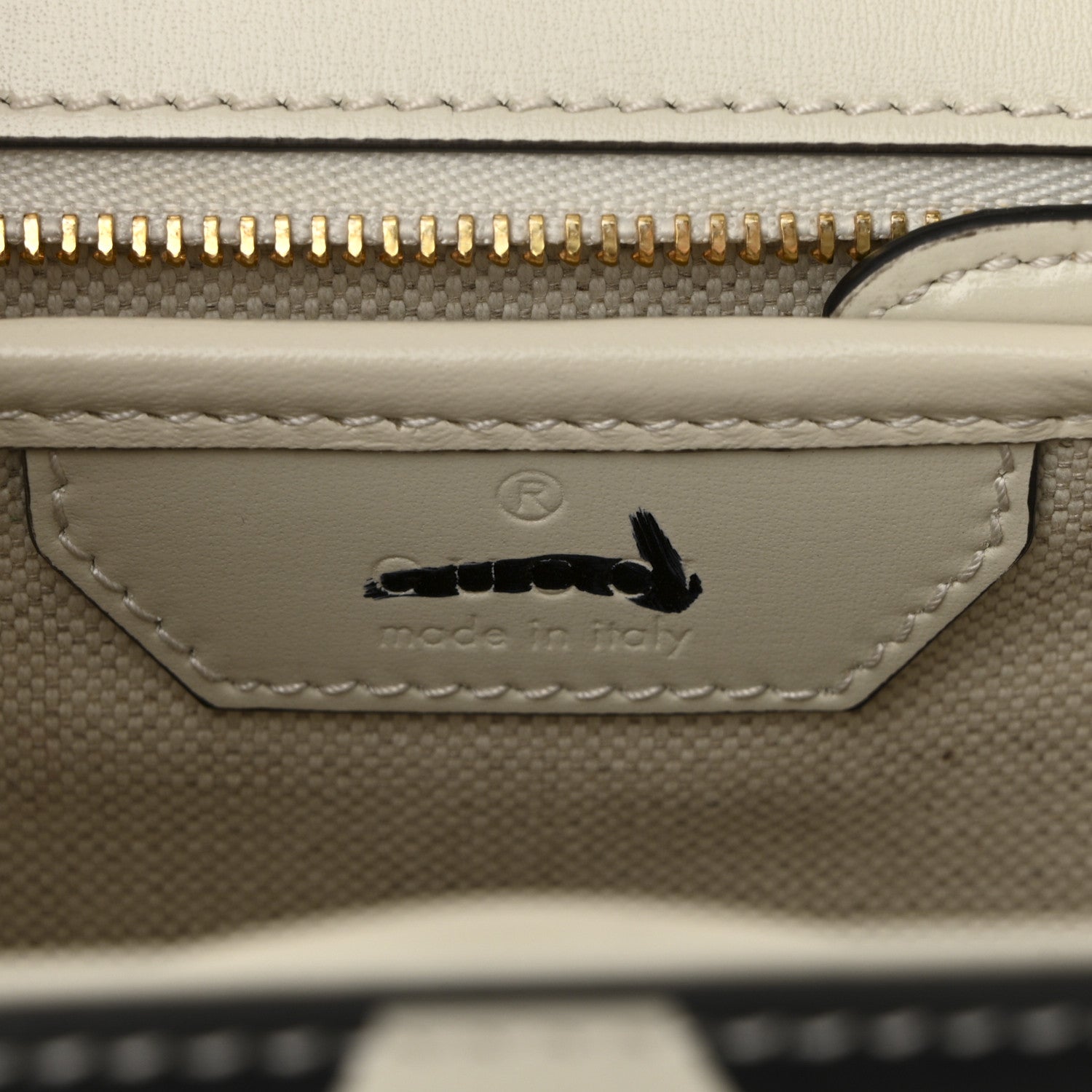 Calfskin Web Geometric Print Small Bamboo 1947 Top Handle Bag White Multi