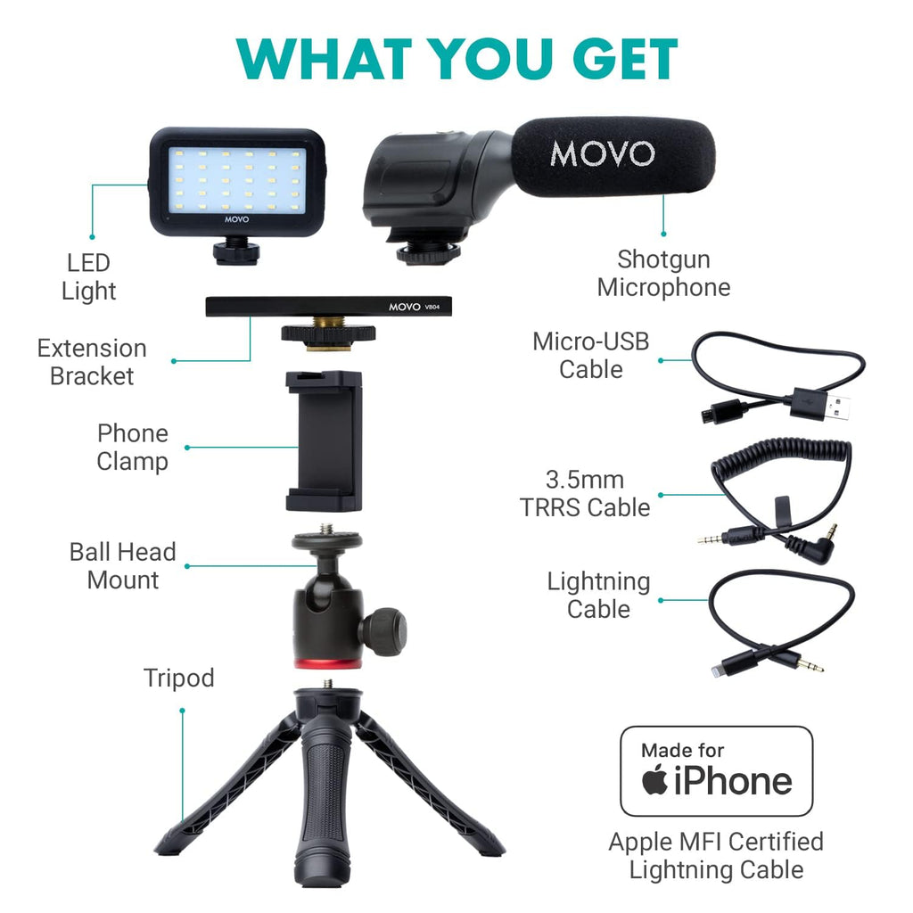 Movo iVlogger Vlogging Kit for iPhone