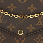 Monogram Pochette Felicie Chain Wallet Fuchsia