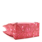Supple Calfskin Printed Papier A5 Zip Around Tote Red Pink White