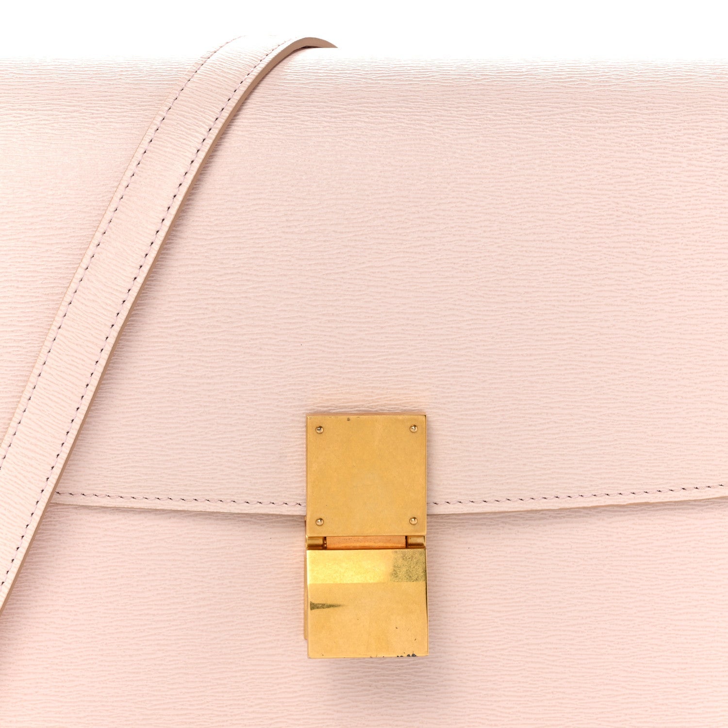 Liege Calfskin Medium Classic Box Flap Bag Pale Pink