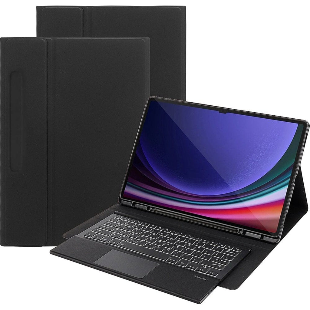 SAHARA - Keyboard Case with TrackPad for Samsung Galaxy Tab S10 Ultra and Tab S9 Ultra - Black