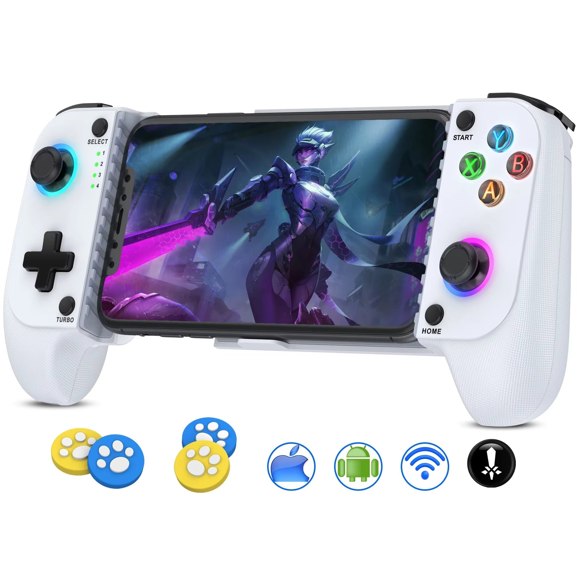 MC100 Type-C Mobile Game Controller with Hall Effect Joystick for Android and PS Cloud Gaming