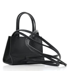 Vegan Leather Small Shopping Bag Black