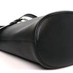 Soft Grained Vitello Daino Secchiello Bucket Bag Black