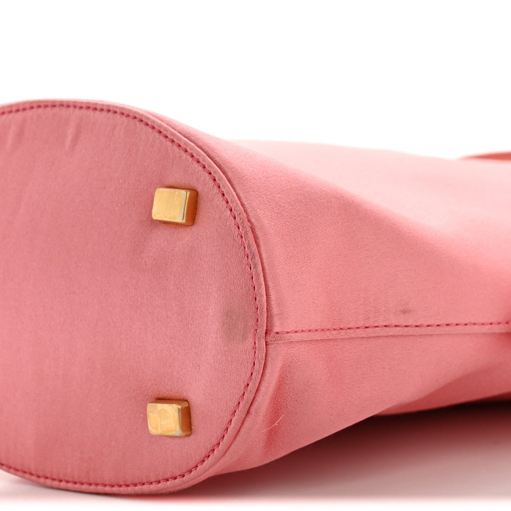 Satin Raso Bucket Bag Pink