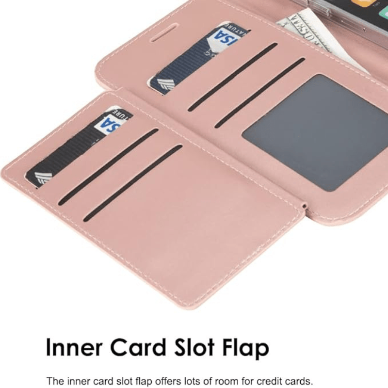 Entronix Case Compatible with Galaxy S24 Ultra - Foldable Leather Wallet, Card Holder & Lanyard