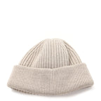 Wool Logo Beanie Dark Beige
