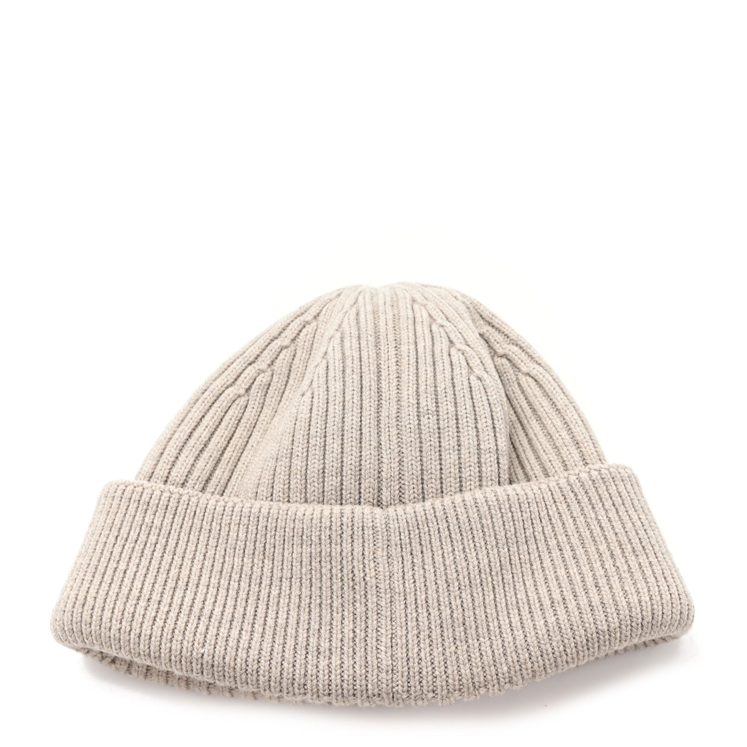 Wool Logo Beanie Dark Beige