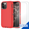 Entronix Bundle Compatible with iPhone 14 Pro - Heavy Duty Case & 2 Clear Screen Protectors
