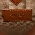 Smooth Calfskin Canvas Y Small Bucket Bag White Camel