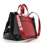 Smooth Airbrushed Calfskin XL Gancini Buckles Tote Bag Flame Red Black