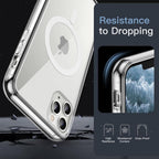 Entronix [Magnetic] Case Compatible with iPhone 11 Pro Max - [Hard Back] Thick Clear