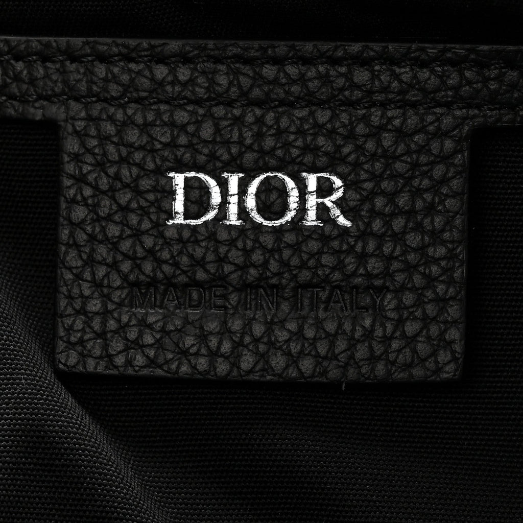 Grained Calfskin Oblique Saddle Messenger Black
