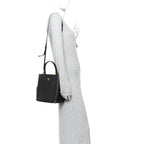 Saffiano Cuir Medium Panier Bucket Bag Black Fuoco